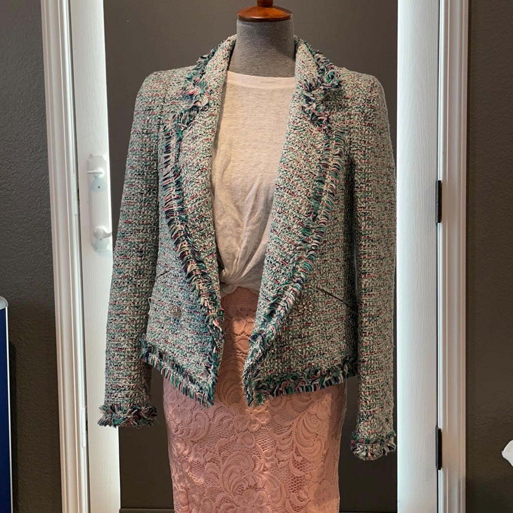RIVER ISLAND TWEED BLAZER/ JACKET mint color